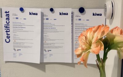 Bedrijfscertificaat KIWA SCM afgegeven aan Arendse Car Systems 2026-2027